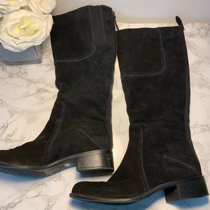 Franco Sarto below-the-knee black boots size 9